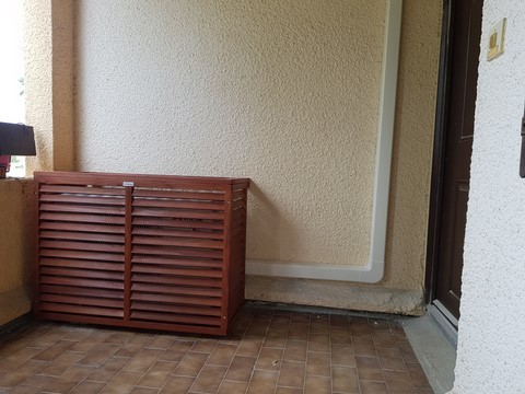 meuble climatisation bois